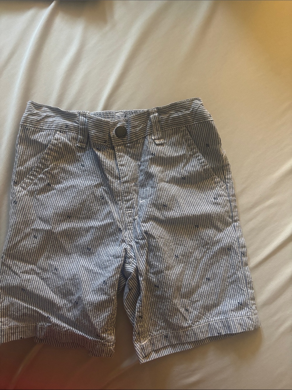 Nautica Blue and White Striped Kids Shorts